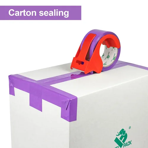 Vista 8 de BOMEI PACK Cinta de embalaje resistente para envíos morada 2.4mil x 2 in x