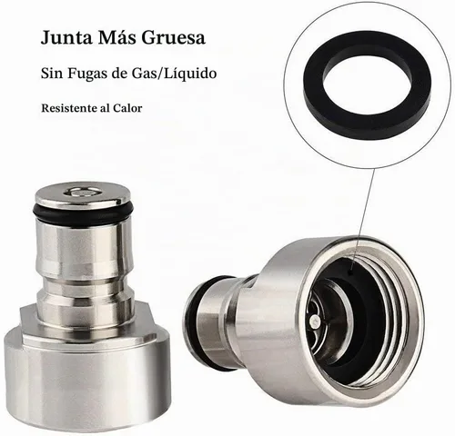 Vista 2 de Acoplador de barril de acero inoxidable, adaptador de postes de bloqueo de bola, barril Sankey a poste de desconexión rápida de bloqueo de bola, se
