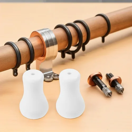 Vista 8 de 20 pomos de plástico para persianas blancas, pomos de plástico para cable ciego, para colgar, extremos de cable para cortina y manualidades