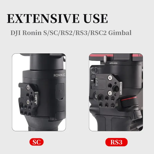 Vista 5 de Fotga Placa de montaje de extensión para DJI Ronin S SC RS 2 RS 3 Pro Mini RSC 2 RS4 y RS4 Pro Mini estabilizador de cardán 1/4 "-20 3/8"-16 1 pieza