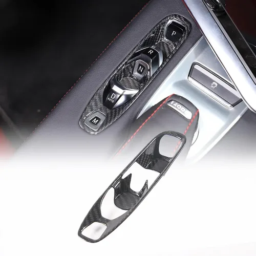 Vista 14 de CHEAYAR Cubierta de fibra de carbono para panel de palanca de cambios de consola compatible con Chevrolet Corvette C8 2020-2023, interior P D Auto M