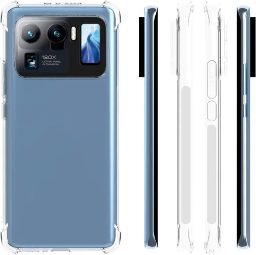 Vista 2 de USTIYA Funda para Mi 11 Ultra Clear TPU Cuatro Esquinas Cubierta Protectora Transparente Suave