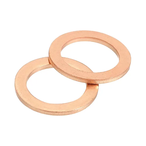 Vista 30 de uxcell Arandela plana M4, 36 piezas de arandelas planas de anillo de cobre de 8 mm DE 1 mm de espesor Junta de sello de metal para tornillos