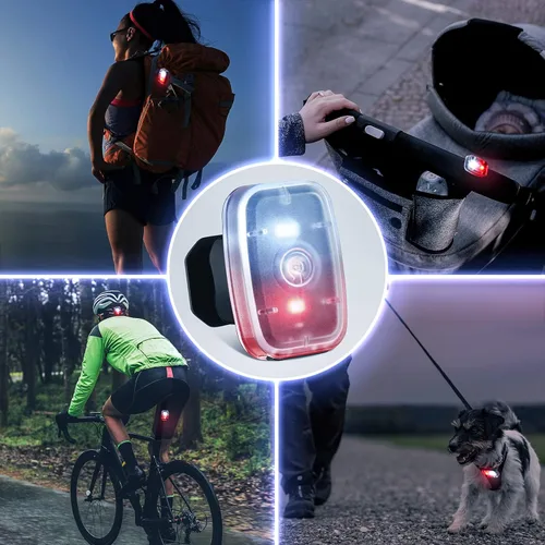 Vista 7 de Mudder Luces de Correr para Corredores Lámparas LED de Seguridad Recargables USB con Clip Estroboscópico Lámparas Traseras de Bicicleta con 5 Modos