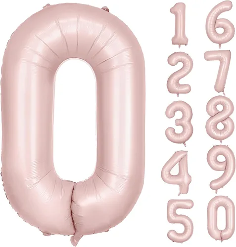 Vista 74 de Globos gigantes de helio de aluminio de 40 pulgadas, color negro, globos digitales grandes del número 0 para decoración de fiesta de cumpleaños