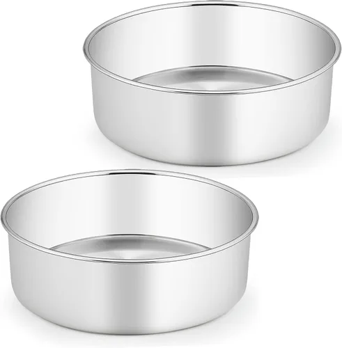 Vista 12 de TeamFar Molde para pasteles de 6 pulgadas, 6 "x 3" de acero inoxidable