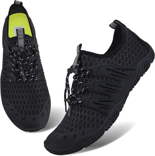 Vista 5 de MAYZERO Zapatos de agua para hombres y mujeres, zapatos de surf, playa, piscina, zapatos de punta ancha, senderismo, zapatos de agua, zapatillas