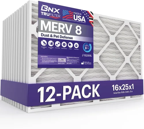 Vista 37 de BNX TruFilter - Filtro de aire MERV 8 de 10 x 10 x 1 pulgadas (paquete de 6) – Fabricado en Estados Unidos – Defensa contra polvo y mascotas