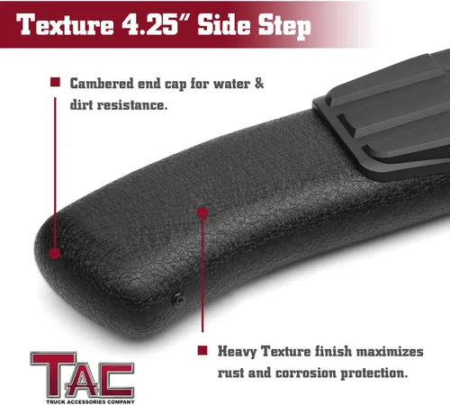 Vista 5 de TAC - Escalones laterales ovalados PNC de 4.25 pulgadas para Toyota Tacoma 2005-2023, camionetas de doble cabina para Toyota Tacoma 2005-2023