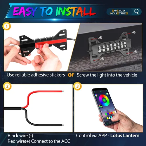 Vista 7 de Luces de cama de camioneta RGB LED Kits de luz de cama con control Bluetooth Luces de carga traseras Iluminación de camioneta Accesorios de carga