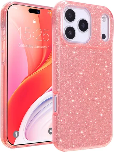 Vista 17 de MATEPROX - Funda compatible con iPhone Air de 6.5' [2025], carcasa protectora de 3 capas con purpurina brillante y tendencia, anti-arañazos y a