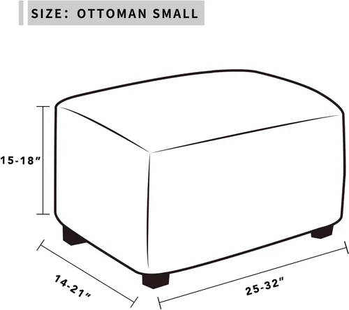 Vista 3 de Easy-Going Ottoman S Bundles Funda para silla