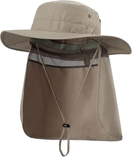 Vista 13 de Home Prefer Sombrero para sol para el aire libre con protección UV, secado rápido, unisex con solapa para proteger el cuello