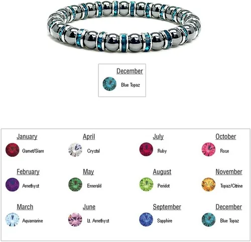 Vista 2 de brazalete "tuchi" de hematita magnética con perlas de imitación, para mujer.