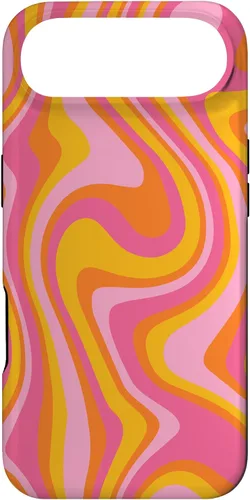 Vista 27 de Retro Groovy Liquid Swirl Hippie 70's 80's Psychedelic Phone Case for iPhone 17