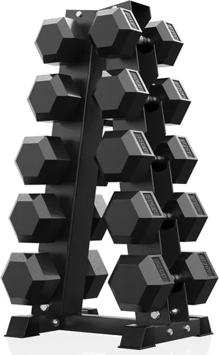 Vista 29 de Hex Dumbbell Sets with Rack, 85-560lb Dumbbell Weight Set & Storage Rack