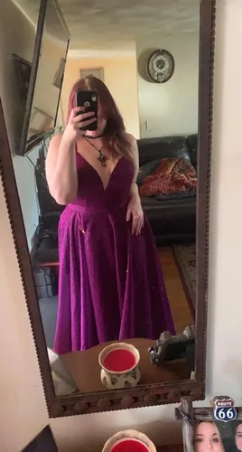 Vista 7 de Vestidos largos de graduación con purpurina, vestido de noche brillante con abertura, tirantes delgados, cuello en V, vestidos formales