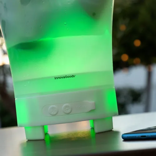 Vista 9 de Cubitera LED con Altavoz Recargable Sonice InnovaGoods