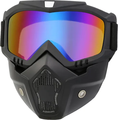 Vista 12 de Máscara facial de motocicleta de cara completa, gafas de bicicleta de tierra motocross, ATV, todoterreno, gafas de conducción y carreras