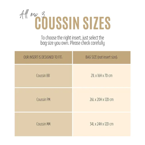 Vista 2 de Purse Organizer for Coussin PM Bag Organizer, Lv Coussin MM Bag Organizer, Coussin BB Bag Insert, Handmade Snug Sturdy 2mm Thick Felt with Gold