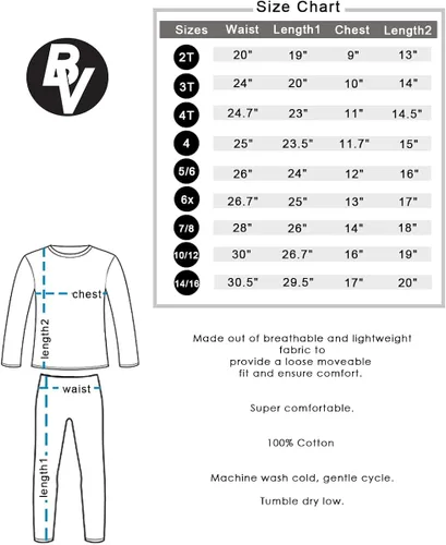 Vista 5 de BROOKLYN VERTICAL Conjunto de pijama largo de 4 piezas para niños, de algodón cómodo, perfecto para ropa de dormir de invierno