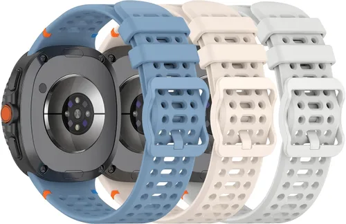 Vista 13 de Paquete de 3 correas compatibles con Samsung Galaxy Watch 8 Classic de 1.811 pulgadas, Watch 8 de 1.575 pulgadas/1.732 pulgadas, correa deportiva