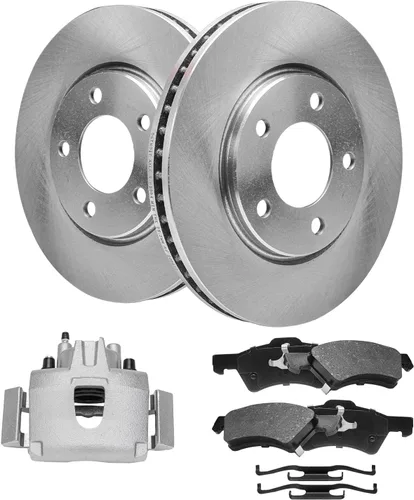 Vista 57 de Detroit Axle - Rotores de freno para Chrysler 200 2015 2016 2017, Rotores de freno de disco de reemplazo: 12.01" pulgadas delantero y 10.95