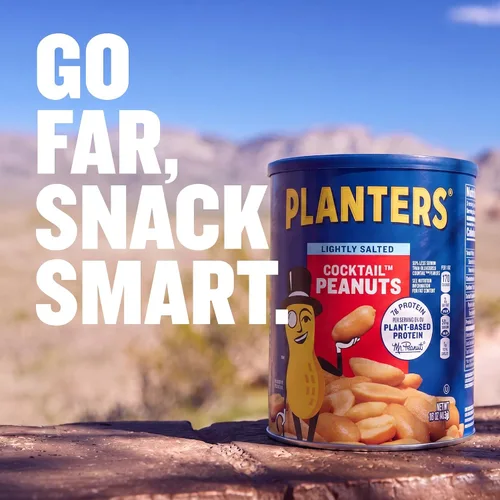 Vista 5 de PLANTERS Cacahuetes ligeramente salados, bocadillos de proteínas a base