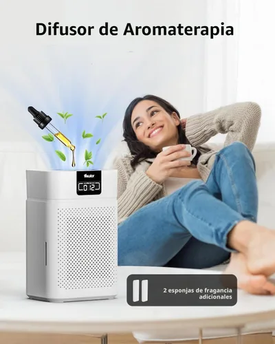 Vista 7 de Purificador de aire para habitación grande del hogar, purificador de aire HEPA VEWIOR para dormitorio cubre hasta 1800ft² con difusor de aceites
