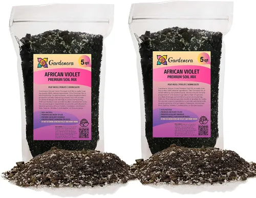 Vista 7 de Gardenera Mezcla de suelo prémium para violetas africanas y gesneriada, 1 cuarto de galón, perlita hortícola, vermiculita y musgo de turba esfagnum
