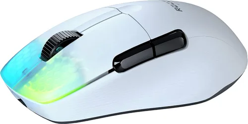 Vista 3 de ROCCAT Kone Pro Air - Mouse inalámbrico para PC para juegos, mouse ergonómico Bluetooth de rendimiento con sensor óptico DPI de 19 K, iluminación