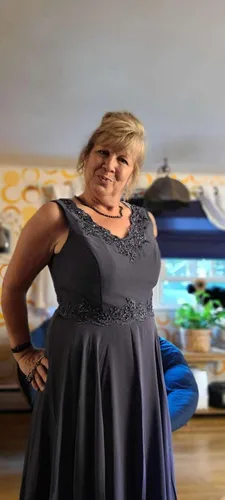 Vista 7 de GARDOM Apliques 2 piezas madre de la novia vestidos con chaquetas manga larga té longitud madre novio vestido boda 2024