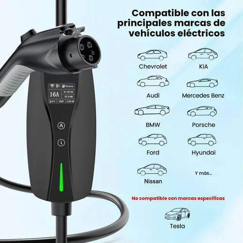 Vista 8 de SEGUMA 16A nivel 1/2 cargador EV Wi-Fi/App ETL certificado para J1772 BEV