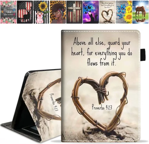 Vista 14 de Funda para tablet Amazon Kindle Fire 7 (pantalla de 7 pulgadas, 9ª/7ª generación, versión 2019/2017), funda de piel sintética con función
