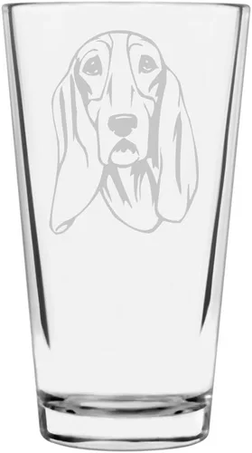 Vista 395 de Podenco Canario - Vaso de pinta de 16 onzas con temática de perro personalizado