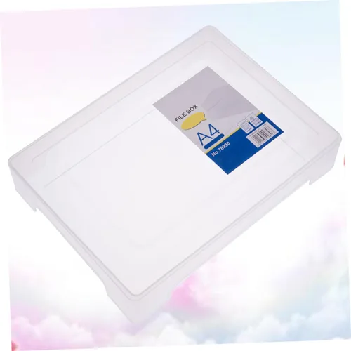 Vista 2 de MAGICLULU Caja portátil para álbum de recortes, archivo de arte portátil, fundas delgadas, organizador de archivos transparente, anillos