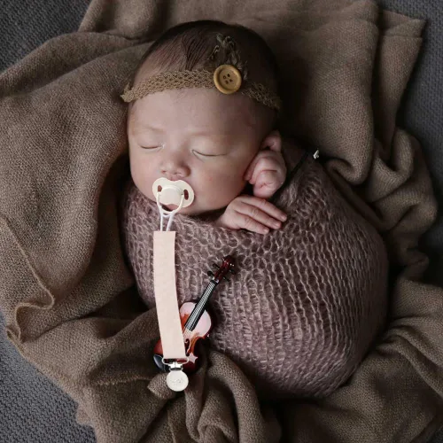 Vista 6 de Clip para chupete para niños y niñas, paquete de 4 soportes para chupete y correa de tela con clip, unisex, para baby shower, cumpleaños, Navidad