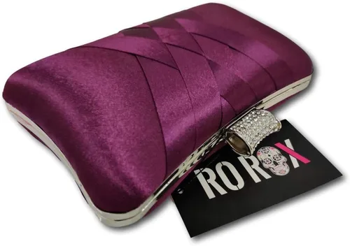 Vista 2 de Ro Rox Francesca - Bolso de mano estilo retro vintage con cristal para fiesta de fiesta