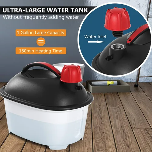 Vista 3 de Goplus Limpiador de papel pintado vaporizador sin químicos para eliminación de papel tapiz con manguera de 10 pies y placa de vapor grande