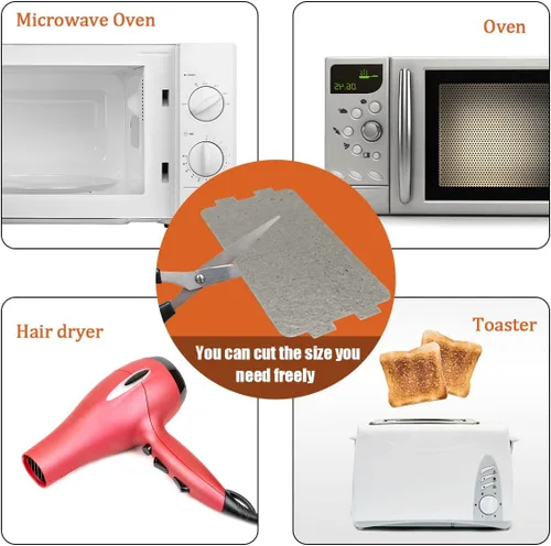 Vista 3 de 5 piezas de horno de microondas, cubierta universal para guía de ondas, hoja de mica, horno de microondas, pieza de reparación para cocina, hogar