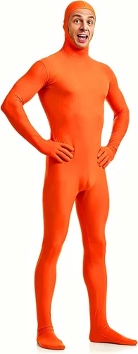 Vista 7 de VSVO Body completo Zentai de cara abierta de elastano para adultos y niños Verde militar