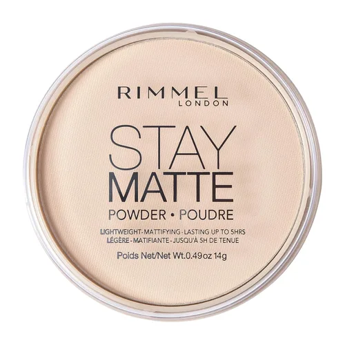 Vista 2 de Rimmel London Stay Matte 001 Transparent - Polvo suelto, hasta 8 horas de uso, reduce el brillo, difumina los poros, 0.35 onzas