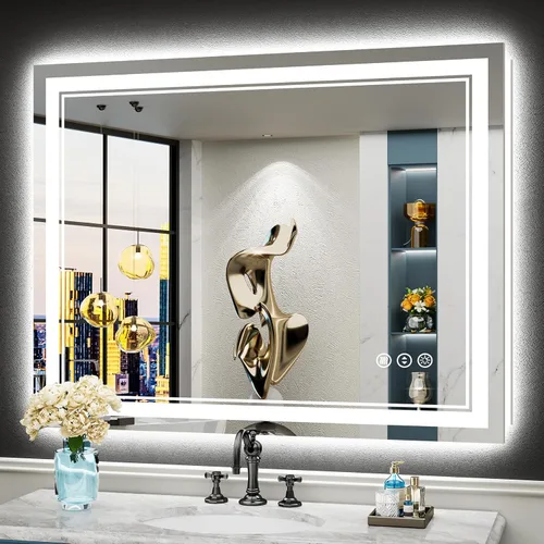 Vista 23 de 24x32 LED Bathroom Mirror, Backlit & Front Lit Lighted Mirror Retroiluminado+luz frontal