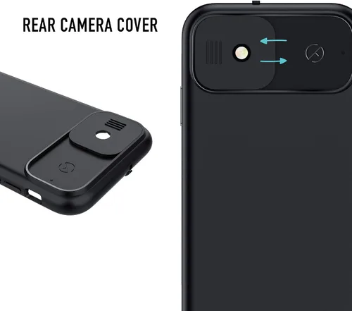 Vista 4 de Funda Spy-Fy para iPhone 11 con cubiertas para cámara delantera y trasera Protege tu privacidad A prueba de caídas desde 6 pies 15,49 cm