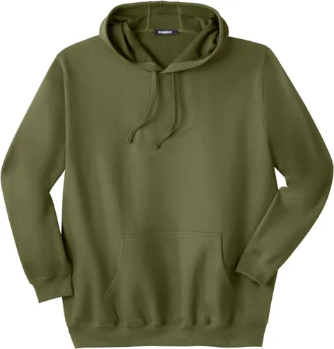 Vista 9 de KingSize Sudadera con capucha de forro polar grande y alta para hombre Negro