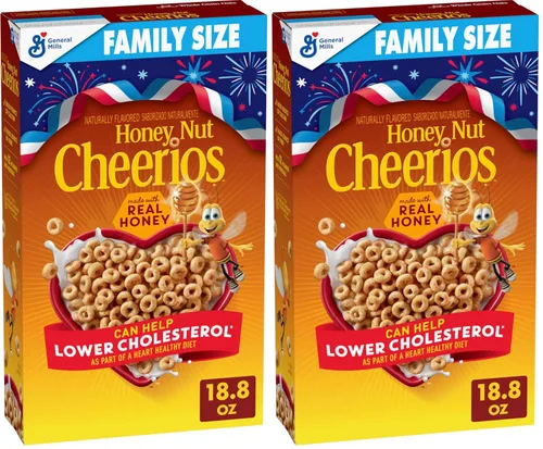 Vista 11 de Cereales para desayuno con avena Cheerios Honey Nut, sin gluten. 10.8 onzas