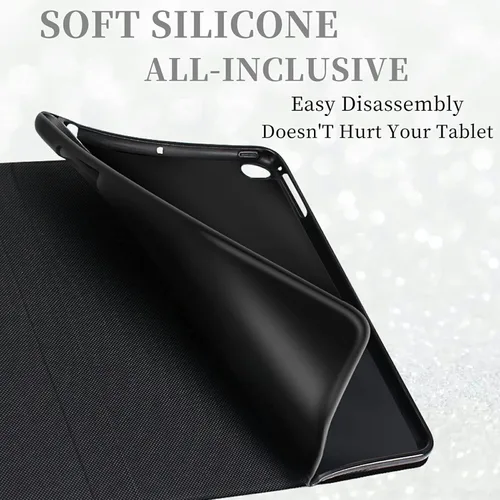 Vista 6 de Funda para tablet Kindle Fire HD 8 y 8 Plus (12ª generación 2022), funda delgada de piel sintética con función de encendido automático para tableta