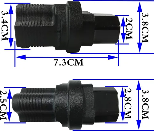 Vista 2 de Adaptador de corriente de enchufe de 3 clavijas USA C14 a NEMA 5-15R para adaptador de corriente de computadora estándar 15A/125V (IG-320)