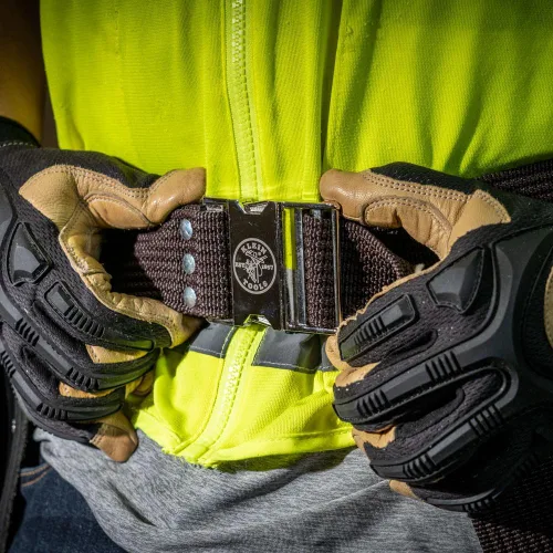 Vista 5 de Klein Tools 5225 - Cinturón de herramientas ajustable para electricista de 2 pulgadas de ancho, se ajusta a cinturas de hasta 48 pulgadas