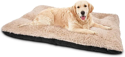 Vista 27 de JOEJOY - Almohadilla para cama para perro, cama de lujo lavable para perros, almohadilla suave antideslizante para perros pequeños, 23 x 18 Beige